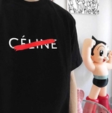 Áo Thun Celine With Red Crossline