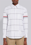 Áo Sơ Mi Thom Browne Medium Grey Check Grosgrain Armband