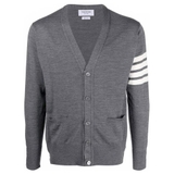 Áo Cardigan Thom Browne 4-Bar [Merino Wool] màu Medium Grey