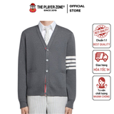 Áo Cardigan Thom Browne [Cotton Milano] 4-Bar 5 nút (Medium Grey)