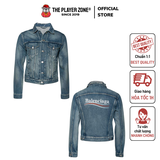 Áo Khoác Balenciaga Blue Denim Front Pocket Long Sleeve Jacket - Blue