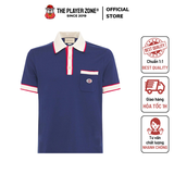Áo Polo Gucci GG Logo Patch Navy Best Quality