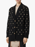 Áo Khoác Cardigan Burberry Intarsia Logo