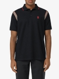 Áo Polo Burberry Icon Striped Black ss19