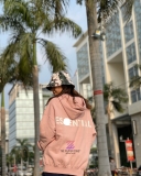 Áo Hoodie Essentials 3M Phản Quang Pink