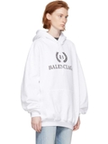 Hoodie Balenciaga White Cresht BB Logo PREMIUM QUALITY