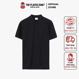 Áo Polo Burberry Embroidered Oak Leaf Crest Cotton Pique (Black)