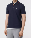 Áo Polo Burberry Icon Striped Placket Cotton Pique Navy