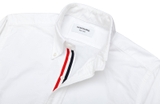 Sơ mi Thom Browne Grosgrain Placket Oxford (Sọc Cổ) Màu Trắng
