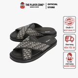 Dép Dior Oblique Aqua Flat Sandals Jacquard - Đen