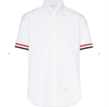 Áo Sơ Mi Tay Ngắn THOM BROWNE Grosgrain Cuff Oxford Shirt