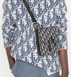 Áo Sweater Crewneck Dior Oblique Motiff Multicolour Wool And Cashmere Jacquard
