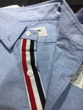 Áo sơ mi Thom Browne Grosgrain Placket Oxford (Sọc Cổ) Màu Xanh