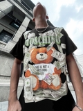 Áo Thun Moschino Dollar Teddy - Đen