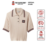 Áo Polo Miu Miu Cashmere Knit Logo For Women - Beige