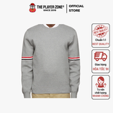 Áo Sweater Thom Browne Milano Stitch Stripe Armband Crewneck Pullover (Gray)