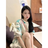 Áo Thun 13De Marzo Plush Bunny Vintage Diamond Pattern Tee
