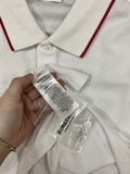 Áo Polo Burberry viền đỏ Striped Placket Cotton Piquet (Check Code)