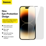 Kính Cường Lực Baseus 0.3mm Crystal HD Tempered Glass Screen Protector with Dust Filter for iP 12