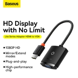 Hub Chuyển Đổi Kết Nối Baseus Lite Series Adapter HDMI to VGA