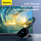 Bộ truyền hình ảnh qua HDMI không dây Baseus Meteorite Shimmer Wireless Display Adapter cho Smartphone/ iPad/ Macbook (4K/30Hz,Miror/ Multi-Screen Dual Mode, Support Apple Airplay, Samsung Note 20 Wireless DEX )