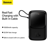 Pin dự phòng tích hợp cáp sạc Baseus Qpow Pro Digital Display Fast Charge Power Bank 10000mAh 22.5W（With Simple charging cable Type-C 3A 0.5M )