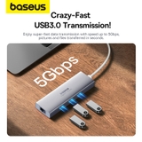 Hub Chuyển Đổi Baseus PortalJoy 4 trong 1 | Cổng Mạng LAN Gigabit & 3 Cổng USB 3.0