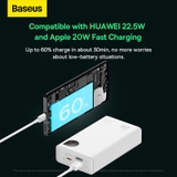 Pin Sạc Dự Phòng OS-Baseus Adaman2 Digital Display Fast Charge Power Bank VOOC Edition 20000mAh 30W (Kèm cáp sạc USB to C, 3A, 0.3m)