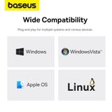 Hub Chuyển Đổi Baseus PortalJoy 4 trong 1 | Cổng Mạng LAN Gigabit & 3 Cổng USB 3.0