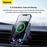 Bộ Đế Giữ Điện Thoại Tích Hợp Sạc Không Dây Baseus Halo Electric Wireless Charging Car Mount 15W