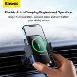 Bộ Đế Giữ Điện Thoại Tích Hợp Sạc Không Dây Baseus Halo Electric Wireless Charging Car Mount 15W