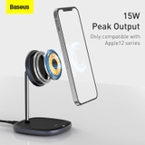 Đế giữ điện thoại tích hợp sạc nhanh không dây Baseus Swan Magnetic Desktop Bracket Wireless Charger cho iPhone 12 series (15W, Magsafe Wireless charge)