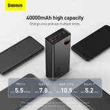 Sạc Dự Phòng OS-Baseus Adaman Digital Display Fast Charge Power Bank 40000mAh 22.5W Black (Kèm cáp USB to C 30cm)