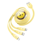 Cáp Sạc 3 Đầu Baseus Leo Retractable Charging Cable 3-in-1 USB to M+L+C 3.5A (1.1m)