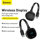 Bộ truyền hình ảnh qua HDMI không dây Baseus Meteorite Shimmer Wireless Display Adapter cho Smartphone/ iPad/ Macbook (4K/30Hz,Miror/ Multi-Screen Dual Mode, Support Apple Airplay, Samsung Note 20 Wireless DEX )