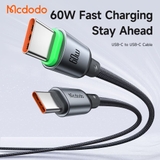 Cáp Sạc Mcdodo Cab Luma 60W Type-C to Type-C | Có Đèn LED Báo Sạc, Chuẩn PD
