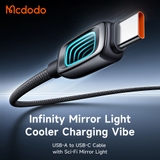 Cáp Sạc Mcdodo Vision Sci-Fi USB to Type-C 6A | Hiệu Ứng LED 3D, Đầu Hợp Kim Kẽm