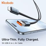 Cáp Sạc Nhanh Mcdodo Luma Slim Cable USB to Ln 3A | Dây Dù Siêu Bền, Có Đèn LED