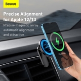 Đế giữ điện thoại tích hợp nam châm và Sạc không dây dùng trên xe ô tô Baseus Big Energy Car Mount Wireless Charger (15W, Magsafe Wireless Quick Charger and Holder for Car)