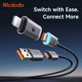 Cáp Sạc Mcdodo Nexus 60W PD | Cáp 4 trong 1 USB/Type-C ra Type-C/Ln, Đầu Hít Nam Châm