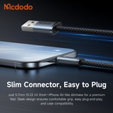 Cáp Sạc Nhanh Mcdodo Luma Slim Cable USB to Type-C 6A | Dây Dù Siêu Bền, Có Đèn LED