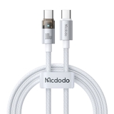 Cáp Sạc Nhanh Mcdodo Type-C to Type-C 100W Transparent Cable with Charging Light