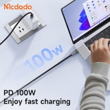 Cáp Sạc Nhanh Mcdodo Type-C to Type-C 100W Transparent Cable with Charging Light
