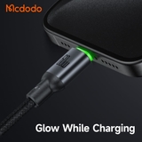 Cáp Sạc Mcdodo Cab Luma 60W Type-C to Type-C | Có Đèn LED Báo Sạc, Chuẩn PD