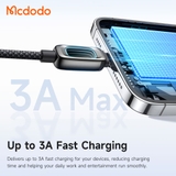 Dây Sạc Mcdodo Vision Sci-Fi USB to Ln 3A | Hiệu Ứng LED 3D, Đầu Hợp Kim Kẽm