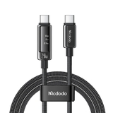 Cáp Sạc Mcdodo Vision Màn Hình OLED | Type-C to Type-C 240W, Hợp Kim Kẽm, Dây Dù Siêu Bền