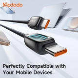 Dây Sạc Mcdodo Vision Sci-Fi Type-C to Type-C 100W | Hợp Kim Kẽm, Đèn LED 3D