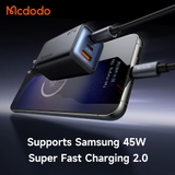 Cốc Sạc Mcdodo Gana Mini 67W 3 Cổng Sạc Nhanh | Công Nghệ GaN Siêu Nhỏ Gọn, 2 Cổng Type-C & 1 USB