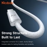 Cáp Sạc Nhanh Mcdodo Luma Slim Cable USB to Type-C 6A | Dây Dù Siêu Bền, Có Đèn LED