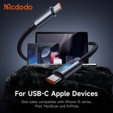 Cáp Sạc Nhanh Mcdodo Type-C to Type-C 100W Cable With Breathing Light